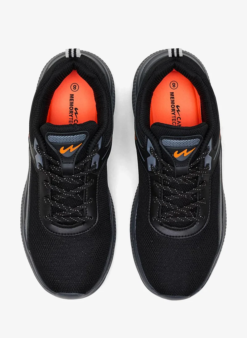 CAMPUS Blk/D.Gry Campus Men's Dark-Tone Sneakers – Cloud-Cushioned, Breathable Mesh – Black/Dark Grey for Men | Best Price UAE